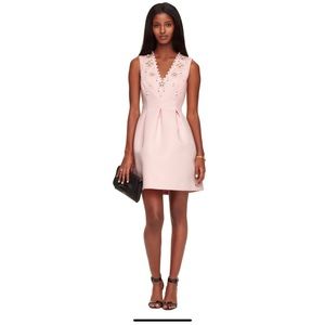 Kate Spade Embellished Pink V neck structure dress